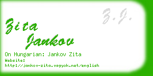 zita jankov business card